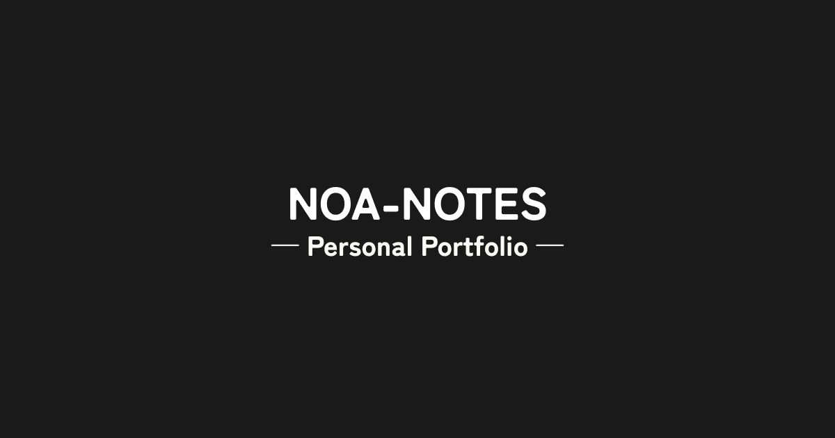 NOA-NOTES — Personal Portfolio — screenshot